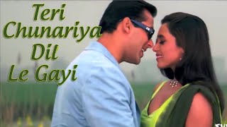 Teri Chunnariya Dil Le Gayi  Lyrical  Hello Brother  Salman Khan Rani Mukherjee  90s Song [upl. by Marquardt]