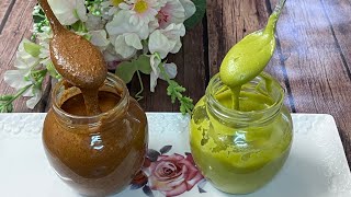 pistachio paste and Hazelnut amp Almond Praline Paste معجون الفستق الحلبي وبراليني بالبندق واللوز [upl. by Ecaidnac]