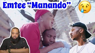 EMTEE  MANANDO MUSIC VIDEO  AMERICAN REACTION 🇿🇦😢 [upl. by Thorsten666]