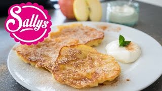 Apfelküchlein mit Zimtzucker  traditionelles Rezept  Sallys Welt [upl. by Anelrats580]