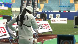 Deepika Kumari v Ki Bo Bae – recurve women gold  Shanghai 2010 Archery World Cup stage 4 [upl. by Kina]