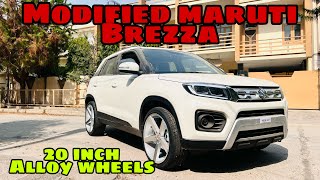 Modified maruti brezza  20 inch alloy wheels  new model Brezza  modified hub [upl. by Gautious]