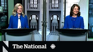 Danielle Smith and Rachel Notley face off in Alberta leaders debate [upl. by Herrah]