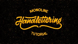 Hand Lettering Tutorial for Beginners  Monoline [upl. by Nivahb]