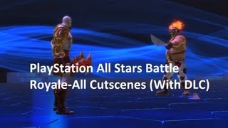 PlayStation All Stars Battle RoyaleAll Cutscenes With DLC [upl. by Burny]