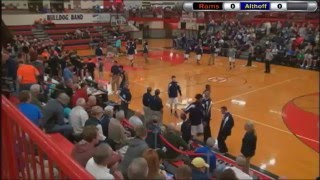 Mt Vernon Rams Basketball vs Althoff Crusaders  2016 Sectional [upl. by Ennairac]