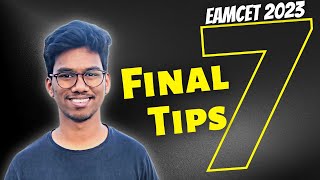 Final Tips to Boost your Score 🔥🔥 in Eamcet 2023 ll 100 ll Exam day [upl. by Edivad586]