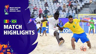 Senegal v Brazil  FIFA Beach Soccer World Cup 2021  Match Highlights [upl. by Lasiaf]