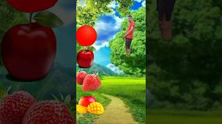 mango strawberry apple lychee fruit name magic video shorts trending comedy vfx [upl. by Dnaltiak]