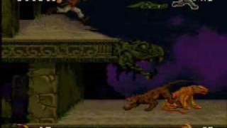 Pitfall The Mayan Adv SNES  Boss tricks [upl. by Alac190]