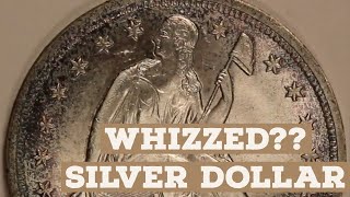 How to identify WHIZZED Coins Learn from this 1843 Seated Liberty Silver Dollar [upl. by Crandale]