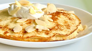 Rezept für Pfannkuchen ohne Mehl Gesundes Diätfrühstück mit 3 Zutaten [upl. by Oruasi]