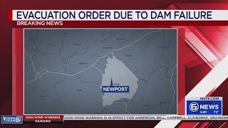 Downtown Newport ordered to evacuate after Waterville Dam fails [upl. by Katheryn]