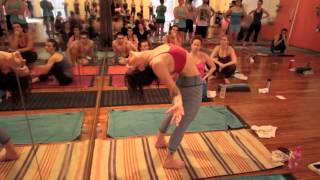 Yoga Tips with Christina Sell  practicing drops backs at the wall [upl. by Nalyd]