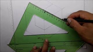 Cubo isométrico proyección isometrica [upl. by Ardnoek]