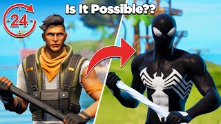 Is It Possible to Unlock SpiderMan in 24 Hours Without Buying Any Tiers  Fortnite Experiment [upl. by Akedijn]