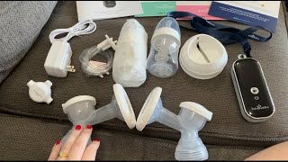 Up close view of everything included with this pump  Baby Buddha Breast Pump Review [upl. by Ennoved311]