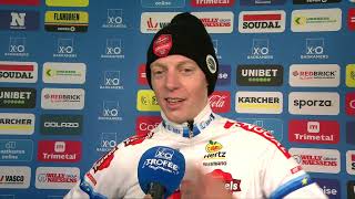 Flandriencross Michael Vanthourenhout tevreden met tweede plaats na dominante Mathieu van der Poel [upl. by Janine1]