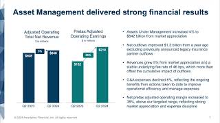 Ameriprise Financial AMP Q2 2024 Earnings Presentation [upl. by Fransis]