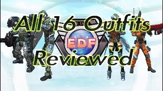 Earth Defense Force 6 quotAll 16 Outfits Reviewedquot [upl. by Litch902]