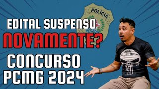 Edital PCMG 2024 suspenso novamente DPMG entra com pedido de suspensão concurso PCMG cotas raciais [upl. by Colinson]