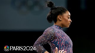 Simone Biles excels at podium training in preparation for 2024 Paris Olympics  NBC Sports [upl. by Redneval]