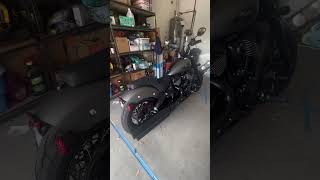 Indian Chief Bobber DH Cold Start Stock exhaust indianchief indianmotorcycle [upl. by Aihsekel50]