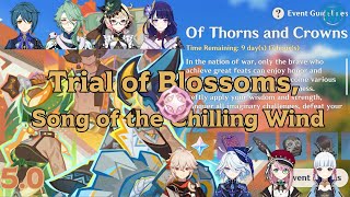 Of Thorns and Crowns  Trial of Blossoms Song of the Chilling Wind  Genshin Impact 50 Event [upl. by Hayila]