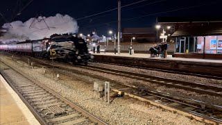 Two steam railtours at speed through Doncaster 1611 [upl. by Misha]