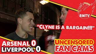 quotClyne is a bargainquot  Arsenal 00 Liverpool  Uncensored LFC Fan Cams [upl. by Akiehsat686]