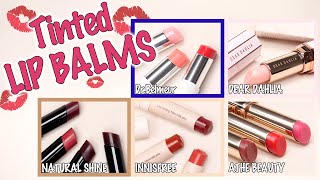 Tinted Lip Balms from 5 different brands for dry lips  introduce products amp short comparison [upl. by Ehtnax]