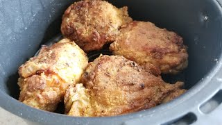 Ninja 4qt Hooters Air Fryer Chicken Thighs OreIda Golden Waffle French Fries Airfryer [upl. by Colpin]