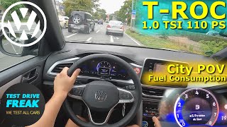 2023 Volkswagen TROC 10 TSI Cabrio Convertible 110 PS City CITY POV DRIVE with Fuel Consumption [upl. by Ennaeus607]