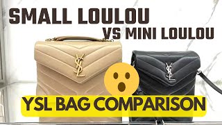 YSL TOY LOULOU VS SMALL LOULOU ❤️ Mini Loulou vs Small Loulou Bag Comparison Saint Laurent Handbags [upl. by Giamo676]