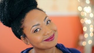 MAC Lipsticks for Fall amp Quick Bun Tutorial for Natural Hair [upl. by Romie]