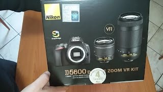 Unboxing Nikon D5600 Kit Ufficiale NITAL 1855 70300  8GB SDHC 45MBS 🌟🌟🌟🌟🌟 [upl. by Cirek21]