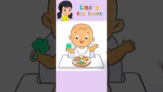 Healthy Food Song 🌟💞 Reverse Coloring Fun kidssong nurseryrhymes coloring [upl. by Boehike]