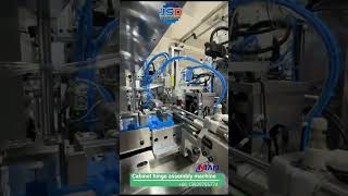 soft close cabinet door hinge assembly machine hingemachinery [upl. by Auoz]