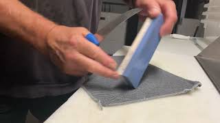 Knife Sharpening on combo stone simple easy instructions [upl. by Aklam]