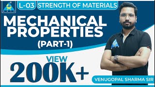 Strength of Materials  Module 1  Mechanical Properties  Part 1 Lecture 3 [upl. by Kirkpatrick]