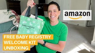 2024 AMAZON BABY WELCOME KIT UNBOXING  Amazon Free Baby Registry Bag  Get Free Baby Stuff [upl. by Ditmore]