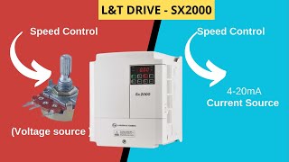 LampT sx2000 vfd speed control from 02 sources potmeter amp current  AO 420mA  Motor Parameters [upl. by Florance]