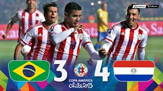 Brasil 1 3 x 4 1 Paraguay ● 2015 Copa América Extended Goals amp Highlights  Penalties HD [upl. by Ojillib822]