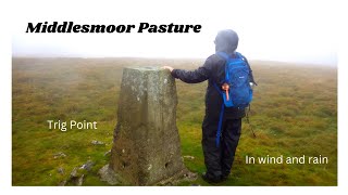 Middlesmoor Pasture Trig 434m in the Yorkshire Dales A hike in pouring rain and windy conditions [upl. by Neumann]