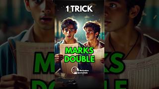 1 TRICK Double Your Marks 😱 Increase 2X MARKS studytips studymotivation examtips [upl. by Nalorac]