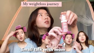 My weightloss journey  Health concerns Small comforting talks with mom 🎀 [upl. by Relyhcs315]