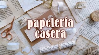 IDEAS de PAPELERÍA CASERA 6 🌜CÓMO HACER PAPEL ANTIGUO MARRÓN HOJAS DE LIBRO Y CARTAS VINTAGE [upl. by Aderf]