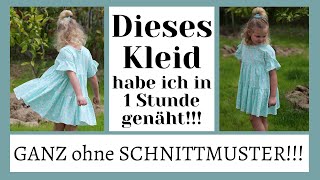 Dieses Kleid habe ich in einer Stunde genäht  OHNE SCHNITTMUSTER DIY mit Annas Nähschule [upl. by Garreth241]