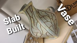 Ceramic Vase 4 sided  slab built [upl. by Ardnuahc]