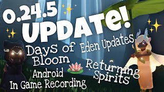 Huge Update 0245 is HERE  Days of Bloom Lilypad Umbrella Returning Spirits Eden Update Sky CotL [upl. by Annairoc]